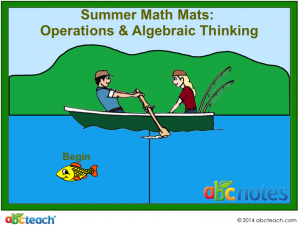Interactive: Notebook: Math Mats: Operations & Algebraic Thinking (Subtraction) – Summer Theme (grade 1)
