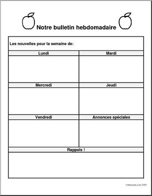 French: Newsletter form apple black and white