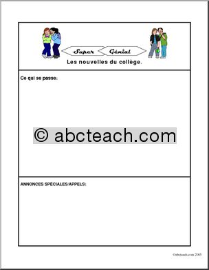 French: Newsletter middle school
