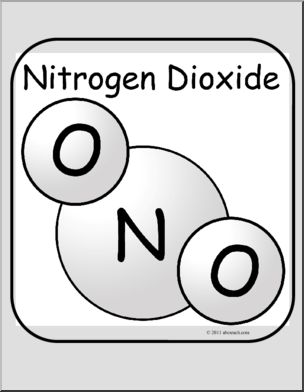 Poster: Nitrogen Dioxide (b/w) (small)