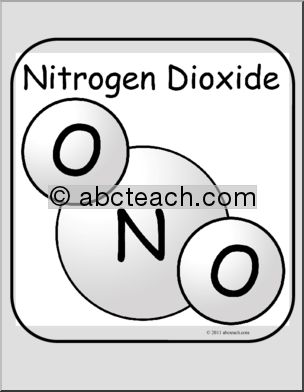Poster: Nitrogen Dioxide (b/w) (small)