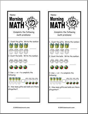 Comparisons 3 Morning Math