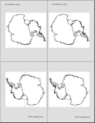 Nomenclature Cards: Antarctica 4 (foldable) (b/w)
