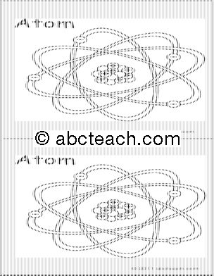Nomenclature Cards: Atom (b/w) (4)