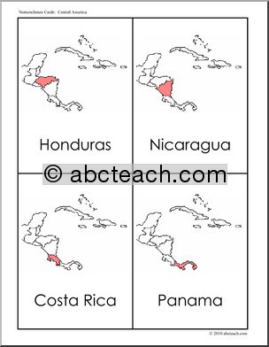Nomenclature: Central America (red)