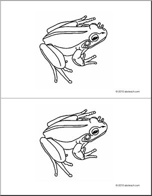 Nomenclature Cards: Frog (2) (b/w)
