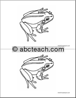 Nomenclature Cards: Frog (2) (b/w)