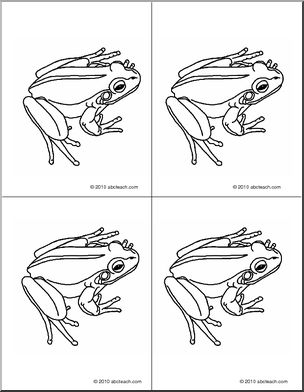 Nomenclature Cards: Frog (4) (b/w)