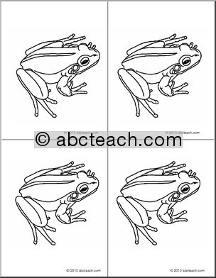 Nomenclature Cards: Frog (4) (b/w)