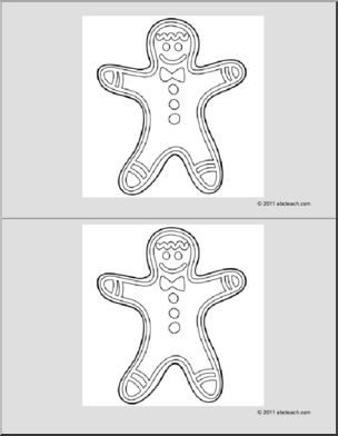 Nomenclature Cards: Gingerbread Man (2)