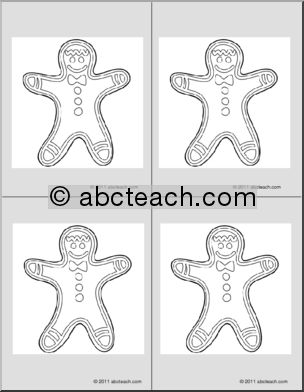 Nomenclature Cards: Gingerbread Man (4)