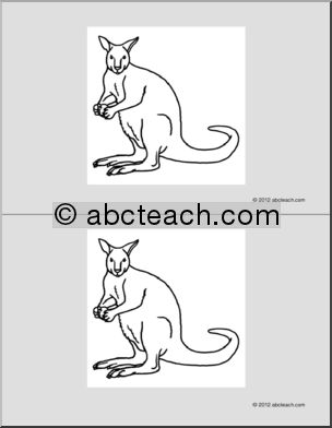 Nomenclature Cards: Kangaroo (2) (b/w)