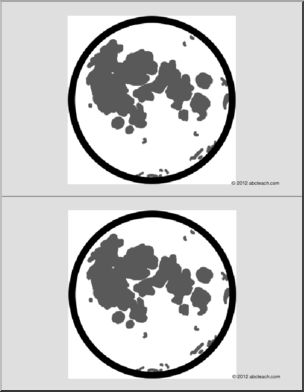 Nomenclature Cards: Moon Phases (2) (b/w)