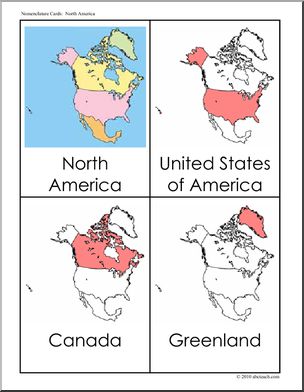 Nomenclature: North America (red)