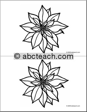 Nomenclature Cards: Poinsettia (blank to color) – 2