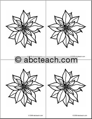 Nomenclature Cards: Poinsettia (blank to color) – 4