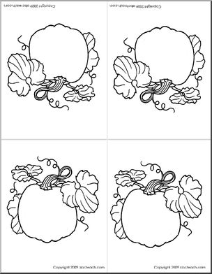 Nomenclature Cards: Pumpkin (blank to color) – foldable