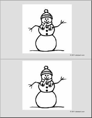 Nomenclature Cards: Snowman #2  (2)
