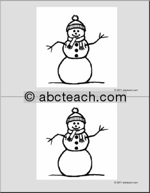 Nomenclature Cards: Snowman #2  (2)