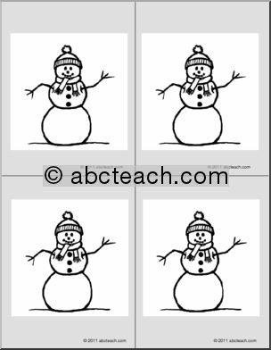 Nomenclature Cards: Snowman #2 (4)