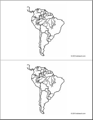 Nomenclature: South America Map 2 (b/w)