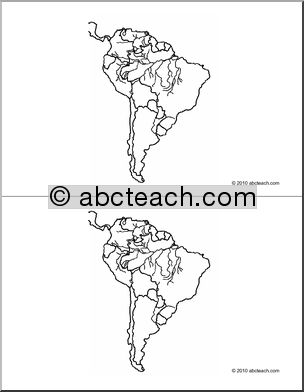 Nomenclature: South America Map 2 (b/w)