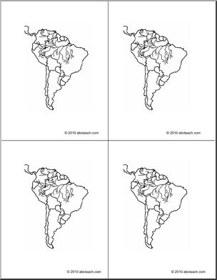 Nomenclature: South America Map 4 (b/w)