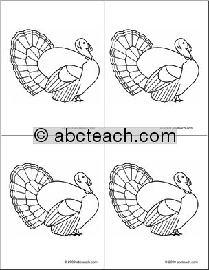 Nomenclature Cards: Turkey (blank to color) – 4