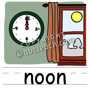 Clip Art: Basic Words: Noon Color (poster)
