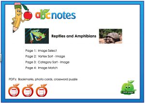 Interactive: Notebook: Science: Reptile/Amphibian