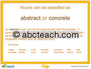 Interactive: Notebook: Language Arts: Nouns (Abstract/Concrete)