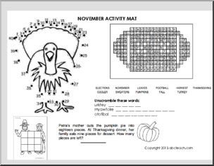 November Activity Mat