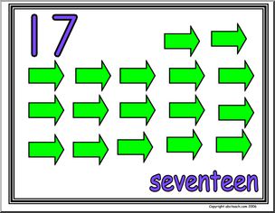 17 & Seventeen (17 pictures) Number Sign