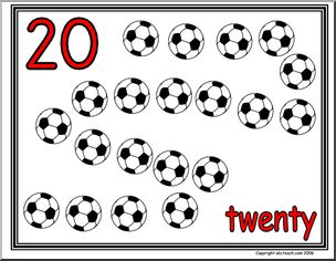 20 & Twenty (20 pictures) Number Sign