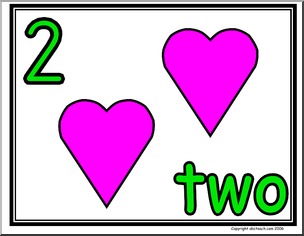 2 & Two (two pictures) Number Sign
