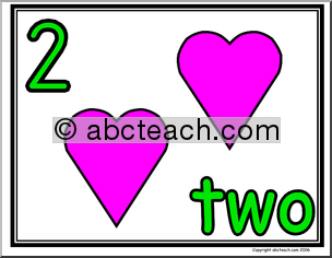 2 & Two (two pictures) Number Sign