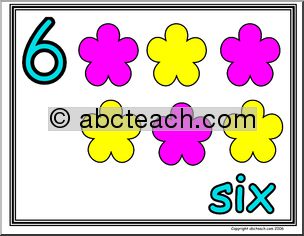 6 & Six (six pictures) Number Sign