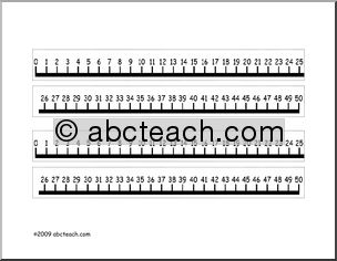 Number Line: 0-50 (b/w, small)