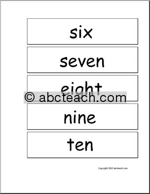 Number Vocabulary Word Wall