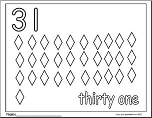 Numbers Signs: 31-36 (color and bw)