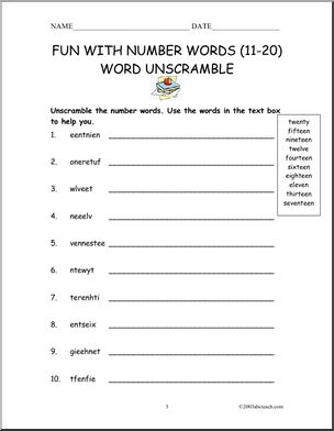 Numerals/Numbers – Page 9 – Abcteach