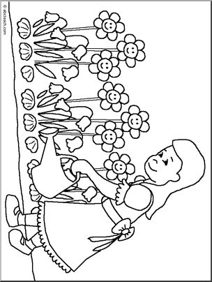 Nursery Rhymes- Coloring- Mary, Mary Quite Contrary’