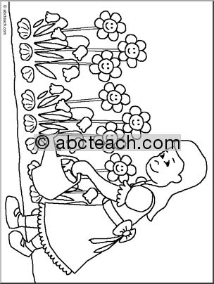 Nursery Rhymes- Coloring- Mary, Mary Quite Contrary’