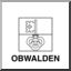 Clip Art: Flags: Obwalden (coloring page)