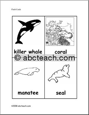 Flashcards: Ocean Animals (elem)