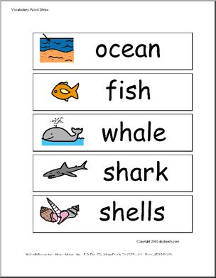 Word Wall: Ocean (pictures)