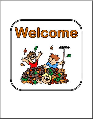 Sign: Classroom Sign for Fall: Welcome