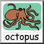 Clip Art: Basic Words: Octopus Color (poster)