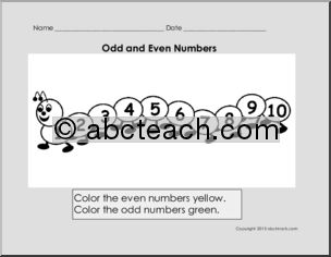 Odd and Even Numbers Packet (K-2)