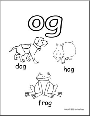 Word Family – OG words (blackline) Poster